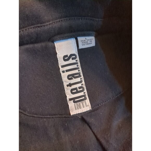 Intl D.E.T.A.I.L.S. Hooded Jacket Women Large Peacoat Hip Length Black L - Picture 5 of 10